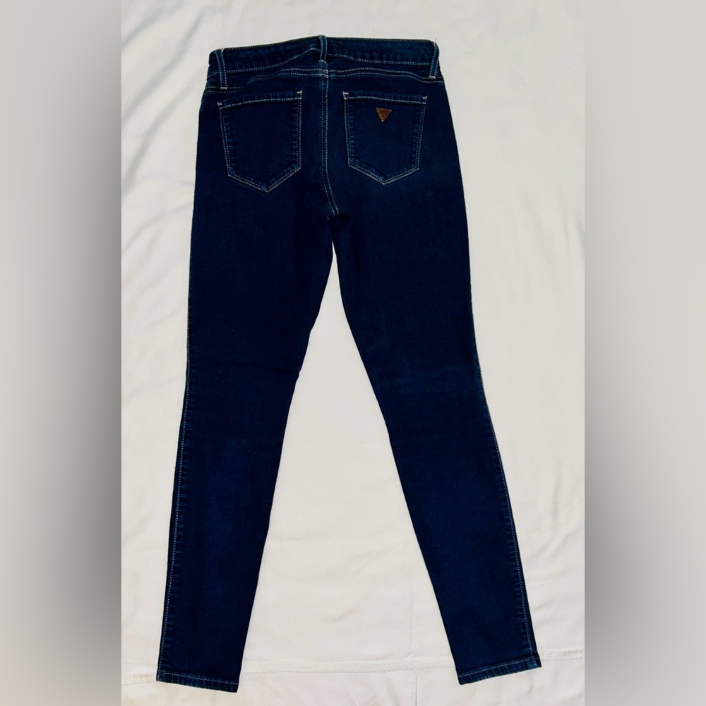 Guess Women’s Sexy Curve Skinny Jeans Dark Wash Stretch Denim Blue W28 L28 - Picture 2 of 9